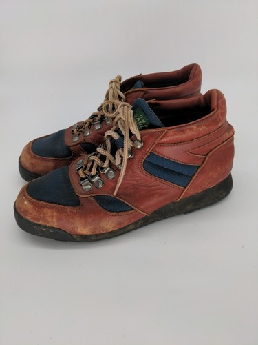 Vintage 80's Bass Mileage Walking Systems Leather Hiking Boot Men's size 8 S4 - Picture 4 of 7