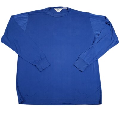 REI Silk Base Layer Mens XL Blue Long Sleeve Shirt Ultra