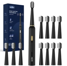 Sejoy Electric Toothbrush 5 Cleaning Modes Rechargeable Toothbrush 12 Heads