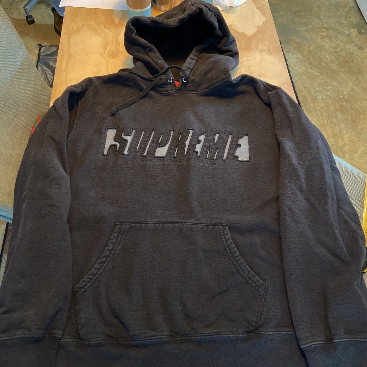 supreme cutout letters hoodie