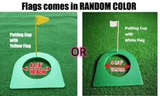 A99 Golf Indoor Outdoor Yard Golf Putting Cup Practice Hole w/ Random Color Flag