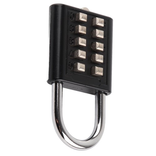 Security Padlock 10 Digits Push Button Combination Outdoor Waterproof Padlock - Picture 10 of 12