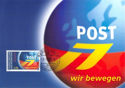 Maximale Karte FDC LIECHTENSTEIN Europa 2003 März MK 213 N1