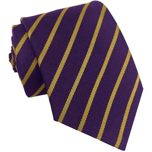 Junior School Uniform Tie Thin Narrow Stripe Single Striped 7-10 Year Olds - Picture 22 of 28