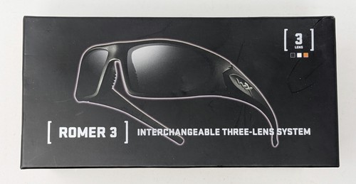 Occhiali da sole di sicurezza Wiley X ROMER 3 Ballistic Rated ANSI Z87 lenti intercambiabili nuovi - Foto 3 di 4