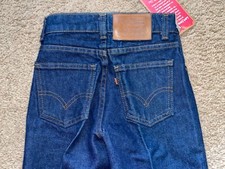 VTG BOYS 12 KIDS NEW 24 X 27 LEVIS STRAIGHT SLIM DARK DENIM JEANS PANTS