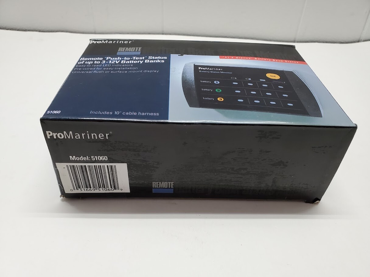 Pro Mariner #51060 Remote Battery Bank Status Monitor for up to 3 12-V Batteries