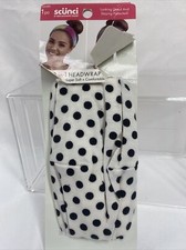 Scunci Black White Polkadot Head Wrap Headband Hair Tie Actively COMBINE SHIP
