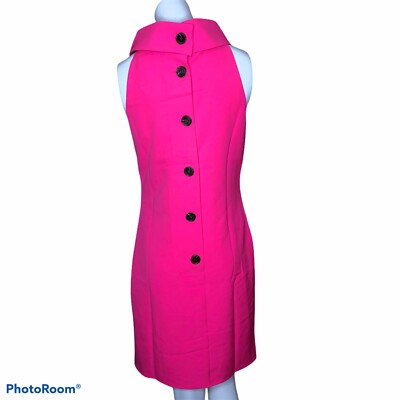 sail to sable hot pink dress Sail to Sable Cowl Neck Sleeveless Button Hot Pink Dress Sz XS