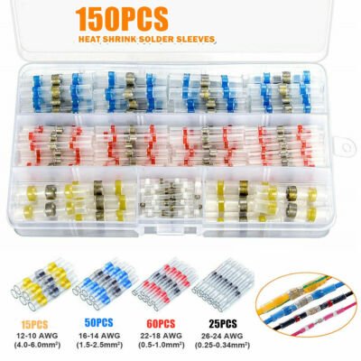 860X Lötverbinder Sortiment Quetschverbinder Stoßverbinder Schrumpfverbinder Set