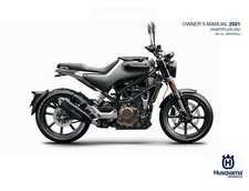Husqvarna Owners Manual Book Guide 2021 250 Svartpilen