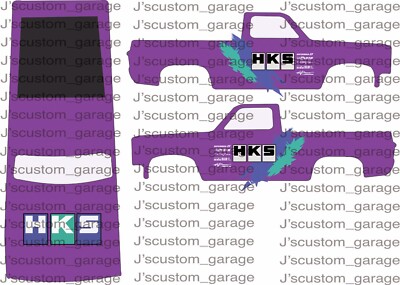 HKS V2 83 Silverado 1/64 custom water slide decal for Hot Wheels