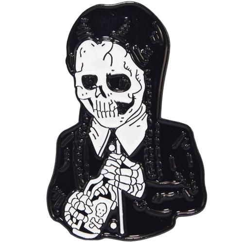 Enamel Pin - Skeleton Wednesday Addams - 第 1/1 張圖片