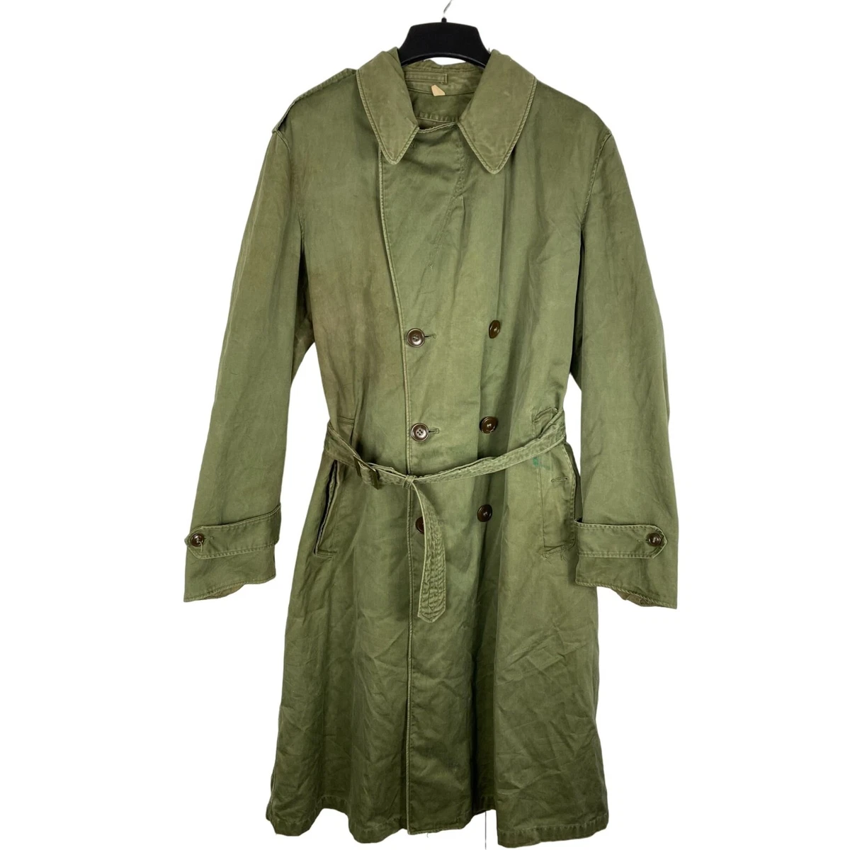 Olive green store overcoat mens
