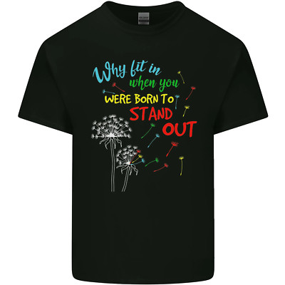T-Shirt Born to Stand Out autistischer Autismus ASD Herren Baumwolle T-Shirt Top