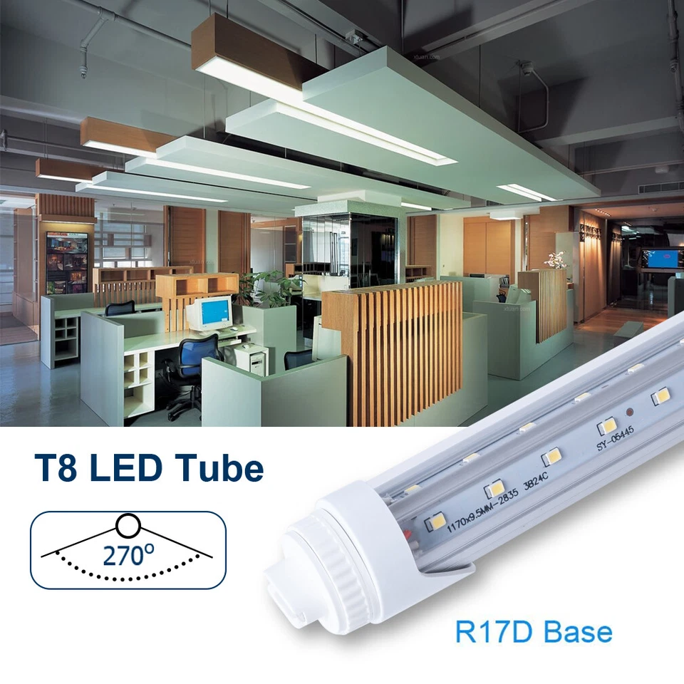 T8 T10 T12 R17D/HO 6Ft 40W Bombilla LED Luz de Día Equivalente F72T12/CW/HO Repuesto Foto 2 de 4