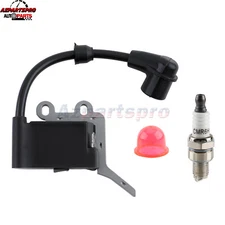 Ignition Coil Module & Spark Plug For Husqvarna 130BT 530BT Backpack Leaf Blower