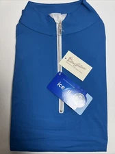 Tailored Sportsman ICEFIL Short Sleeve Ziptop Shirt Puerto Vallarta Silver Small