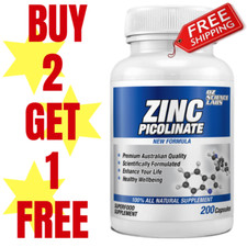 Zinc Picolinate 200 Caps ENHANCED ABSORPTION SUPERIOR ANTIOXIDANT QTY DISC BUYS