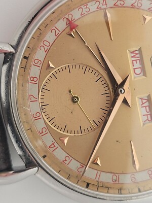 Jaeger Lecoultre Triple Calendar 1940's Cal.484/A 36mm SS Manual