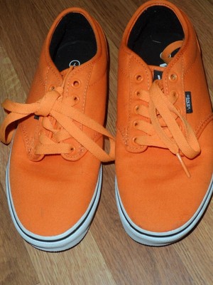 orange vans shoes womens
