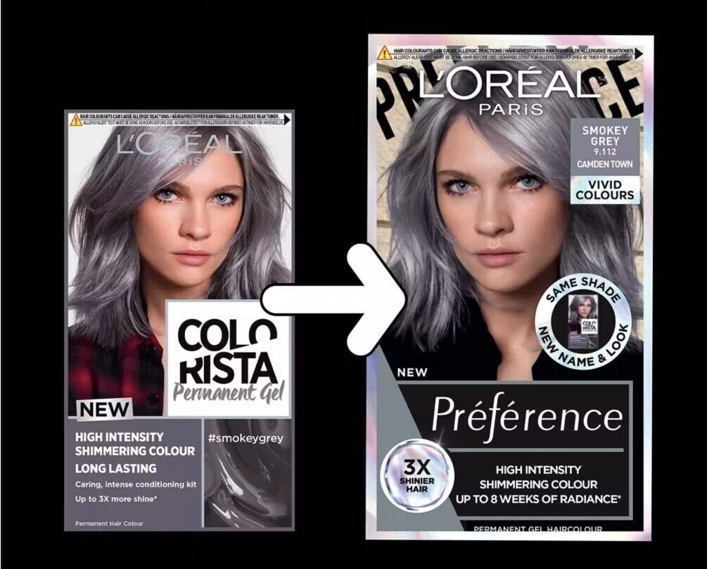 L'Oreal Preference Vivids Colorista SMOKEY GREY  SILVER Permanent Hair  Dye | eBay