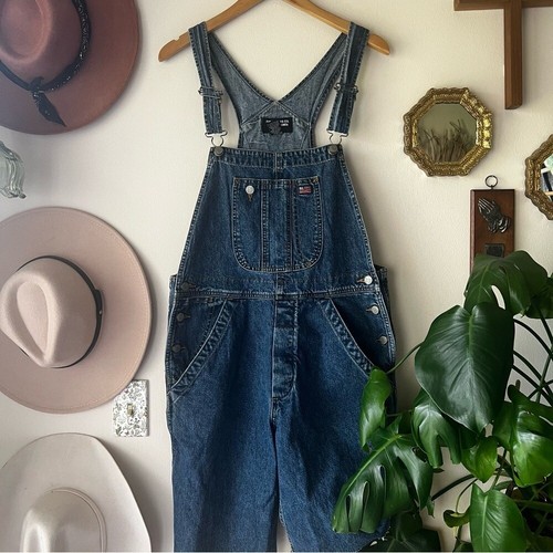 Vintage RALPH LAUREN POLO JEANS CO bandiera denim taglio salopette uomo TAGLIA SMALL USA - Foto 2 di 10