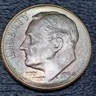 1954 S Roosevelt Dime 10c High Grade BU TONED Stunning Color #70953
