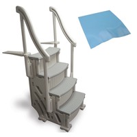 Confer Ccx-ag 4-step Grey Above Ground Swimming Pool Entry System W/ Step Pad on sale Confer Ccx-ag 4-step Grey Above Ground Swimming Pool Entry System W/ Step Pad on sale