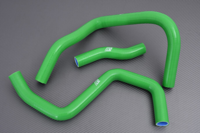 Durites radiateur eau vert Suzuki GSXR 1300 Hayabusa en silicone renforcé premium