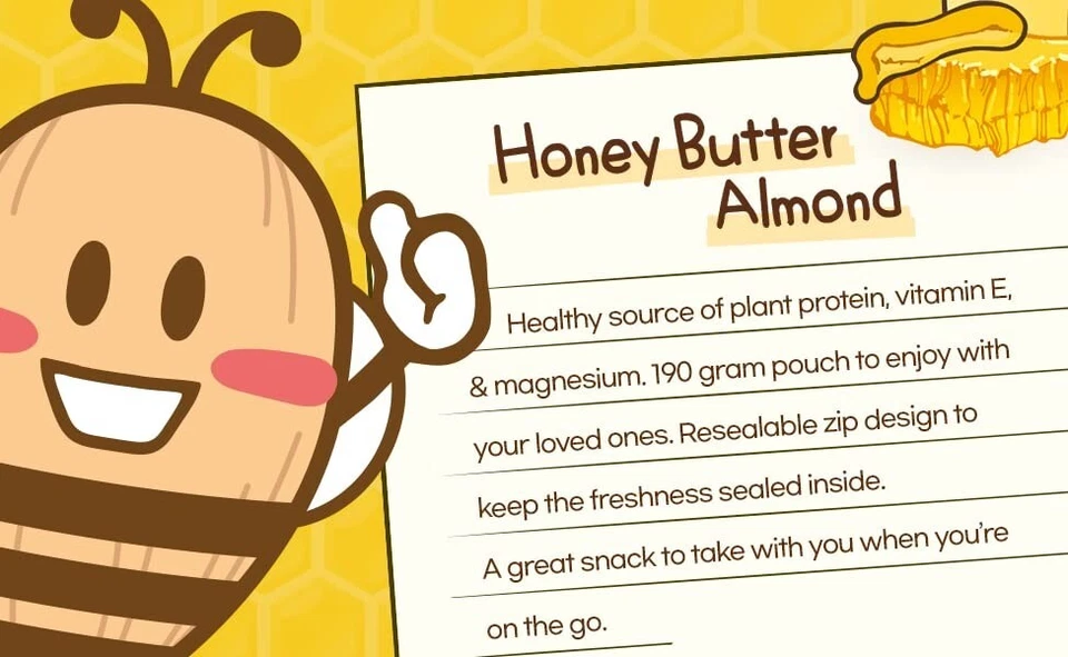 HBAF Gilim Honig Butter Mandel 190g Korean Snack UK Schnelle Lieferung Warten Sie nicht! - Bild 4 von 4