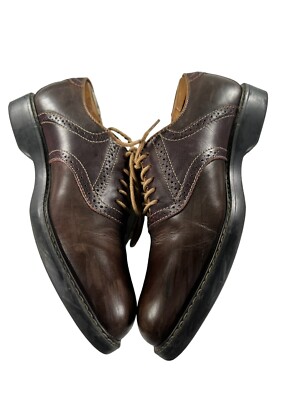 G.H. BASS Drew Mens Size 8 M Derby Brown Leather Tie Casual  display picture 2