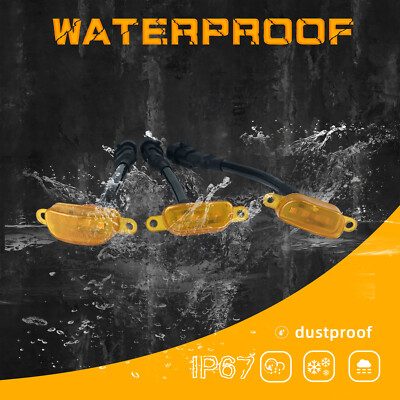 3Pcs Smoked Amber Yellow LED Front Grille Running Lights For Ford Raptor F-150 E - Foto 5