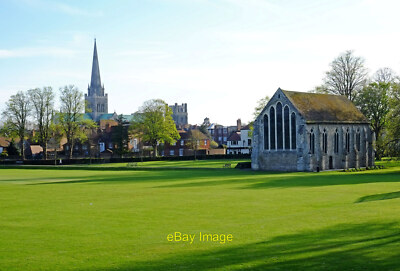 Photo 6x4 Cathedral spire and Guildhall Chichester View from Priory Park c2016