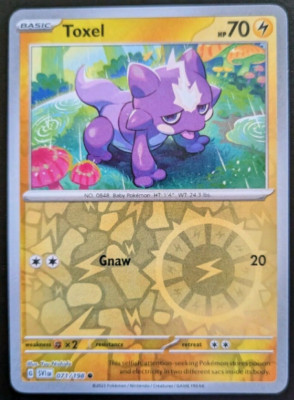 Toxel 071/198 - Reverse Holo - Pokemon - Scarlet & Violet - NM/M