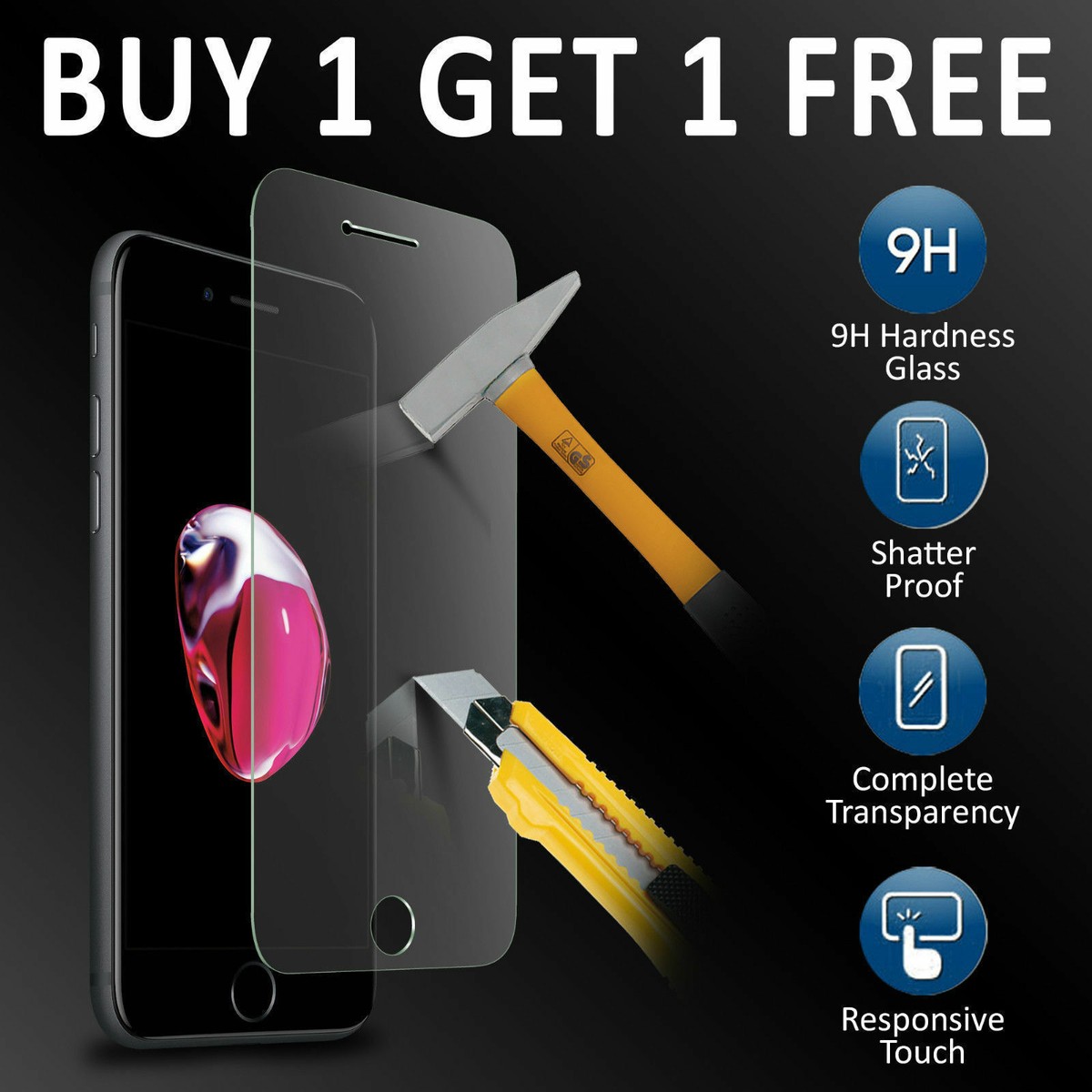 For iPhone 6s Plus SE 2020 Gorilla Tempered Glass Screen Protector