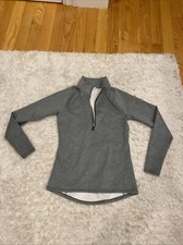 Womens Under Armour Half Zip Sweater M Fitted Gray Athletic Gym Coolgear