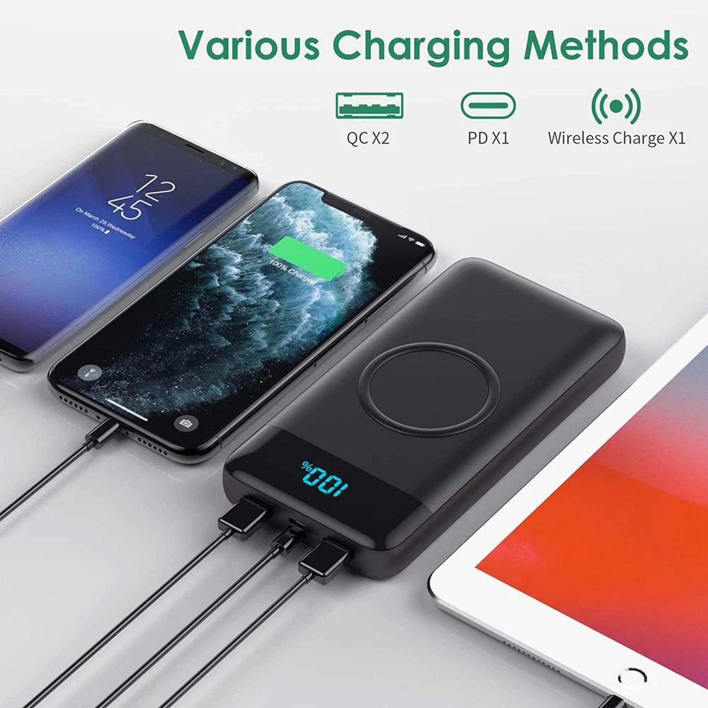 Power Bank Fast Charging Wireless Galaxy Note 10 8 Pro Airpods 2 LG V40 V30 Power Bank Fast Charging Wireless Galaxy Note 10 8 Pro Airpods 2 LG V40 V30