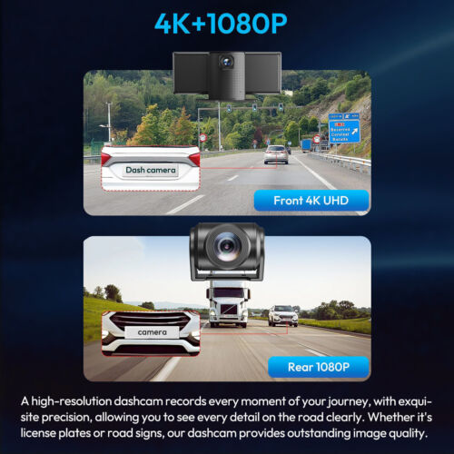 XGODY 4K 10.26"/11.3" Wireless Apple Carplay & Android Auto Dash Cam Car Stereo - Picture 5 of 37