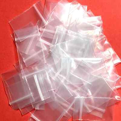 40 Clear Plastic Top Zip Lock 2Mil Re-closeable Jewelry Phil Tiny Bag Size 2X3cm