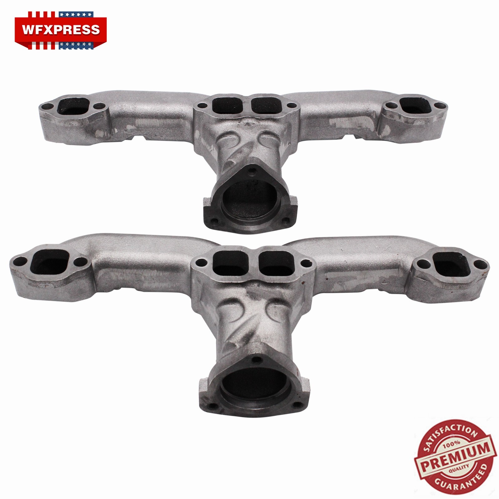 Exhaust Manifolds Rams Horn Style For Small Block Chevy SBC 283 305 327