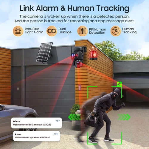 Solarkamera 4G Sim 4K 8MP 20X Zoom Dual Lens Outdoor WLAN Kameras Überwachung - Bild 12 von 28