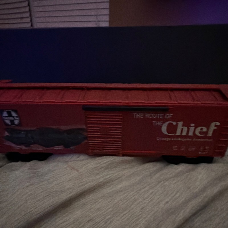 O Gauge Chief "Route of the Chief" Red Box Car Chicago-Los Angeles Analog