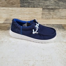 Hey Dude Wally Funk Jersey Jacquard Kids Shoes Sz 13 C13 Peacoat Blue Multi