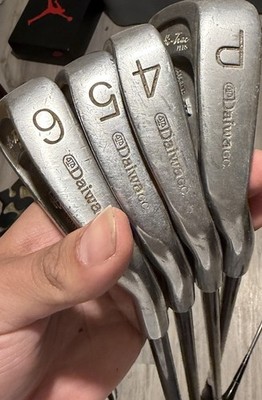 Vintage Daiwa Hi-Trac Plus Golf Irons Set 4 PW Steel Shaft RH Good Condition