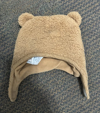 Target Brown Bear Ear Fleece Trapper Hat Baby One Size Winter Lined