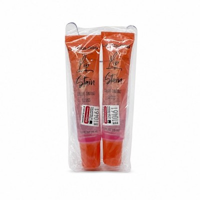 L.A. COLORS Lip Stain Gel Posh Peach CLG450 High Glossy, 2 PACK