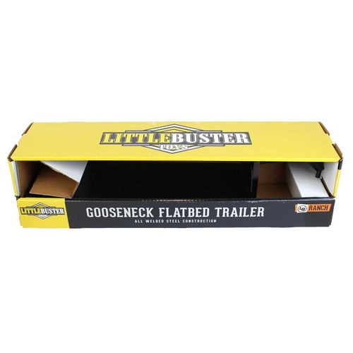 1/16 Little Buster Toys Black Metal Gooseneck Flatbed Trailer 200842 - Picture 4 of 5