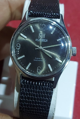 Vintage Roamer Superking Hand Wind Men Watch Sunburst Dial 35 mm  Swiss Made