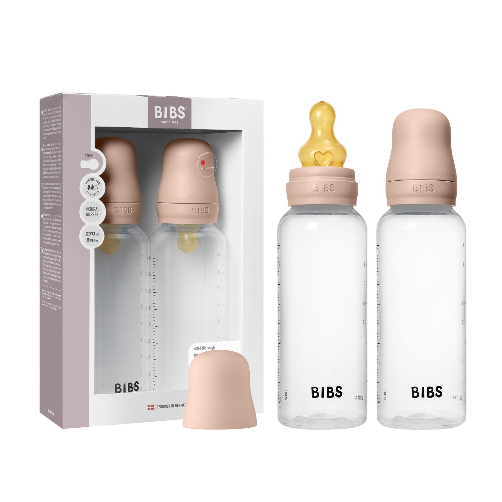 Biberon 270 ml tétine caoutchouc anti colique pour apaiser les repas de bébé